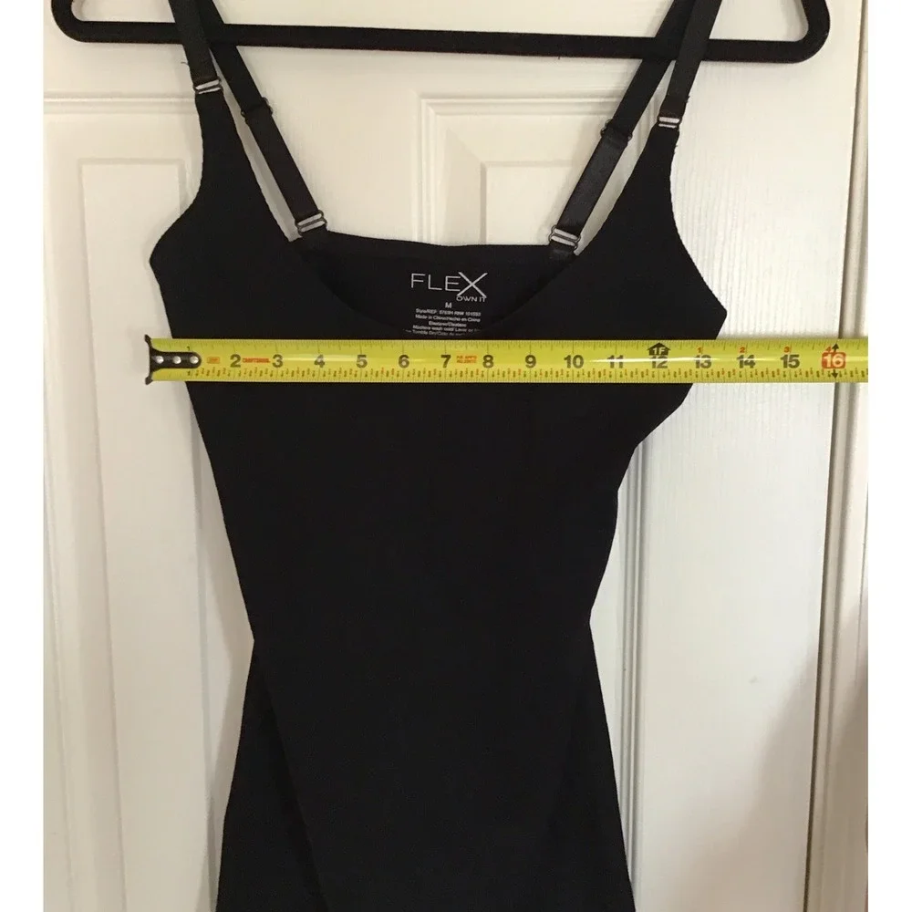 Flex Own It Shapewear Womens Size M Black Adjustable Straps Top